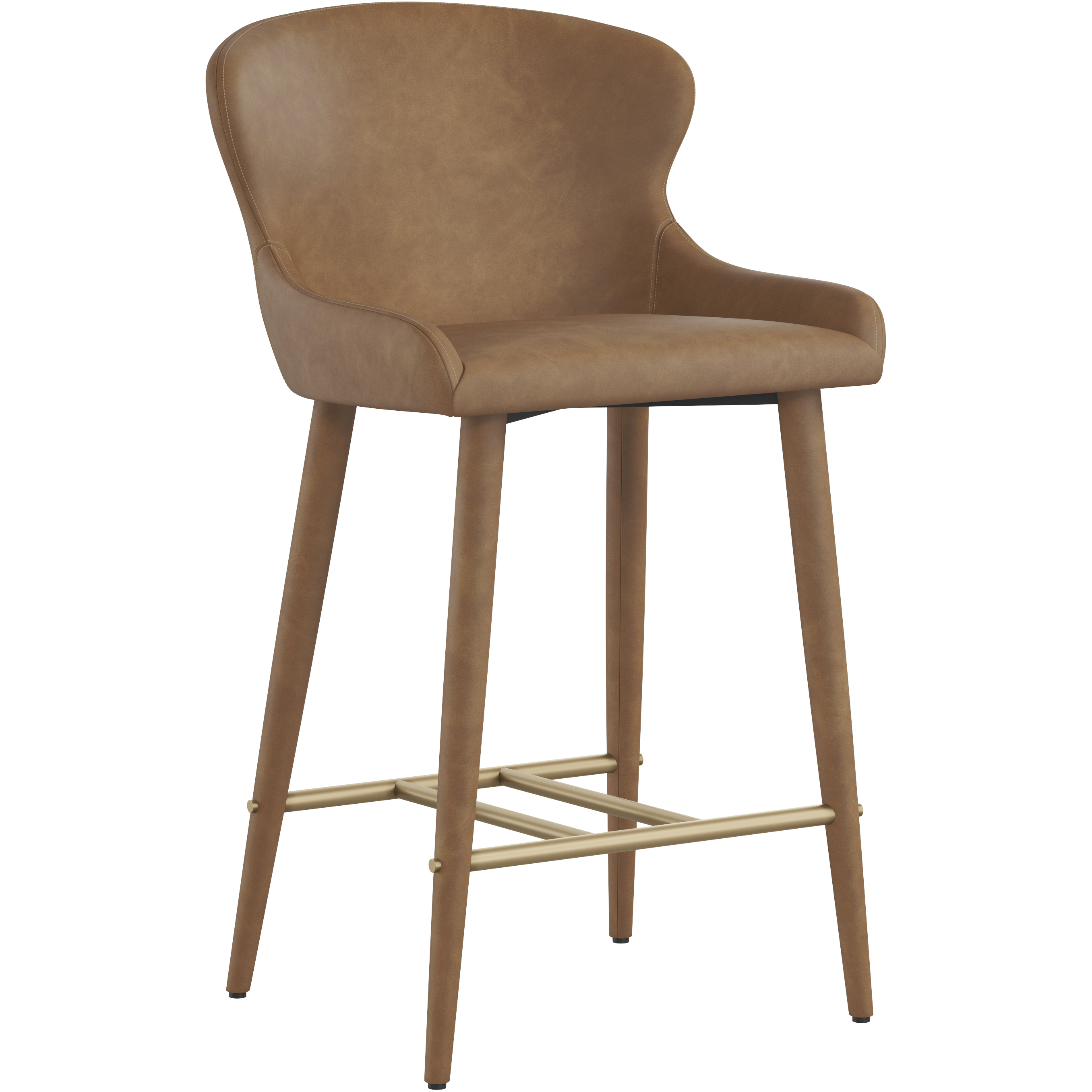 Evora 36.75 inch Milliken Cognac Counter Stool
